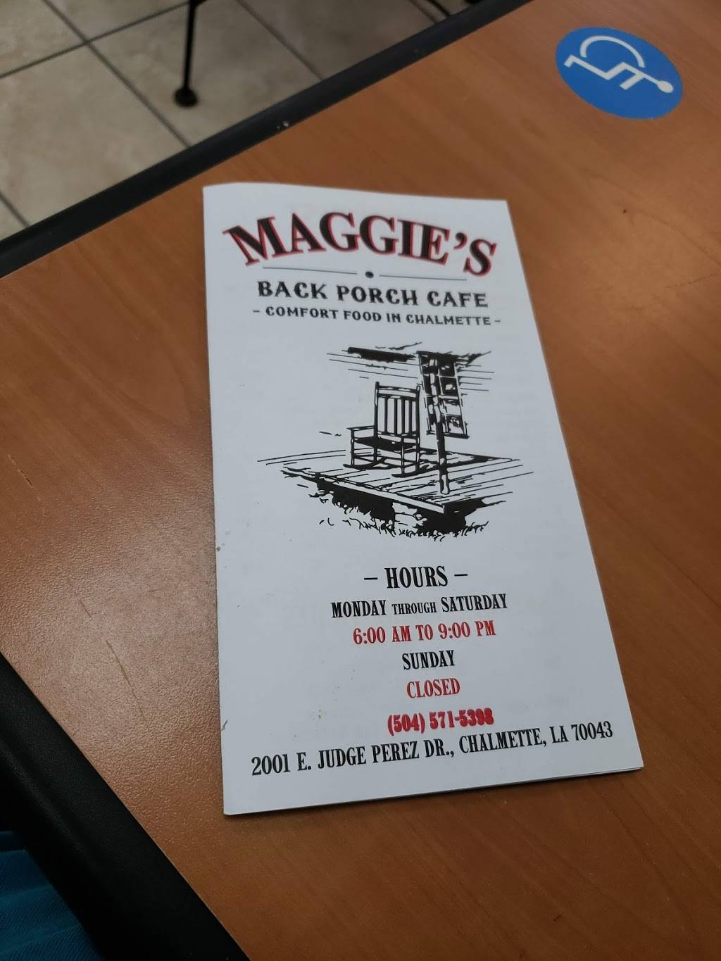 Maggies Back Porch | restaurant | 2001 E Judge Perez Dr Suite B, Chalmette, LA 70043, USA | 5045715398 OR +1 504-571-5398