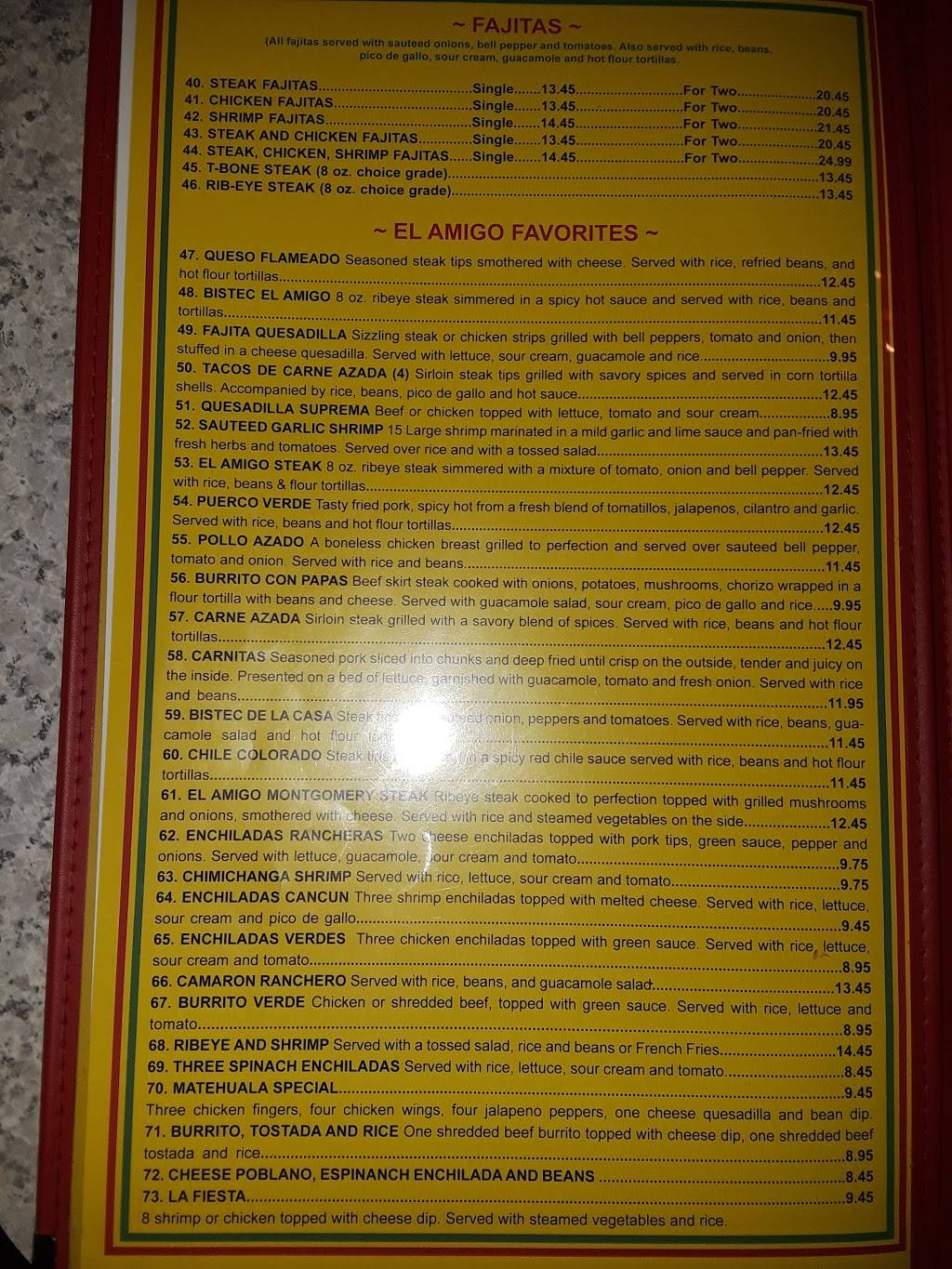 El Amigo Mexican Restaurant | restaurant | 224 Interstate Hwy Park Loop, Prattville, AL 36066, USA | 3346764240 OR +1 334-676-4240
