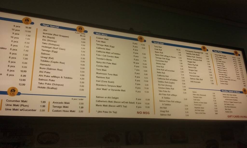 Waipuna Sushi | restaurant | 1020 Keolu Dr, Kailua, HI 96734, USA | 8082637470 OR +1 808-263-7470