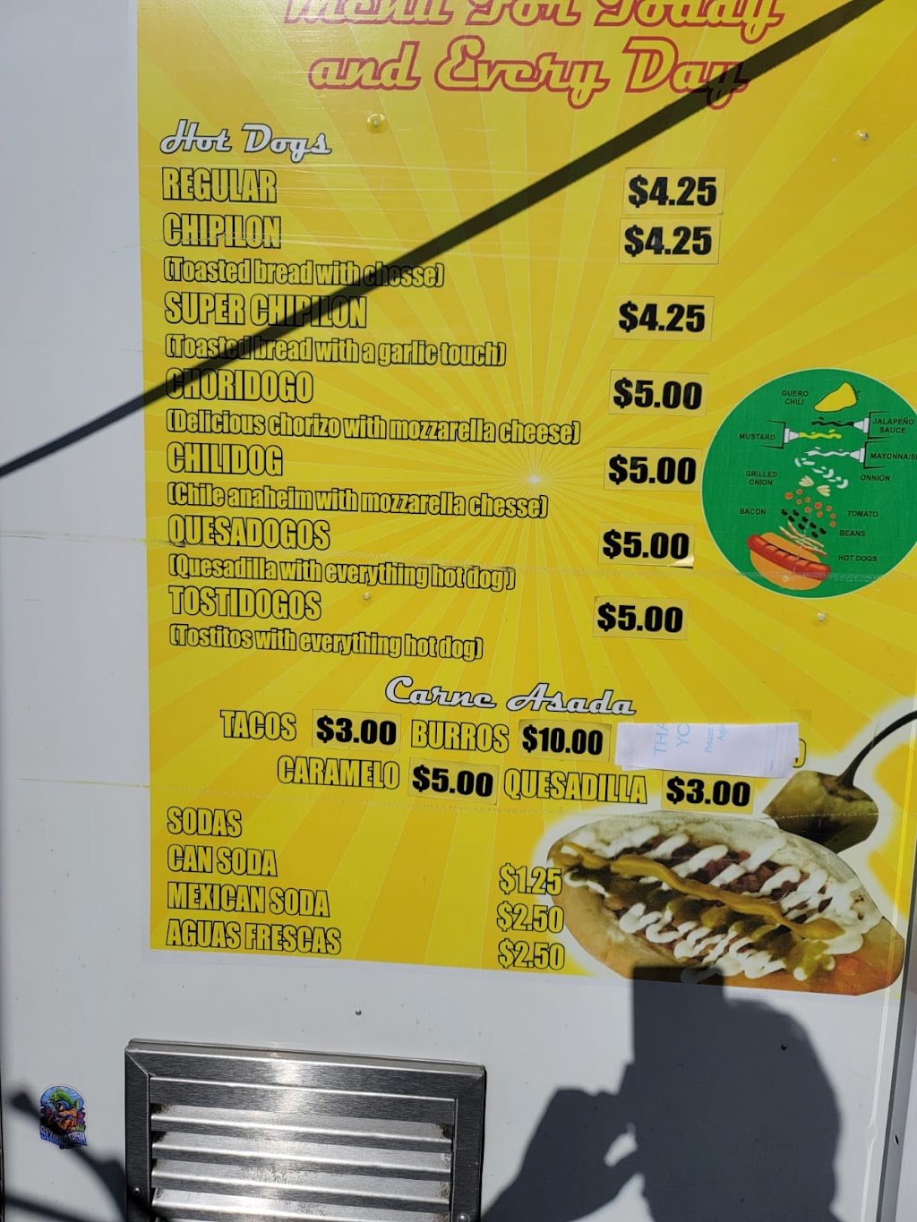 Hotdogs & carne asada EL CHABELO | restaurant | 4439 S 6th Ave, Tucson, AZ 85714, USA | 5202726217 OR +1 520-272-6217