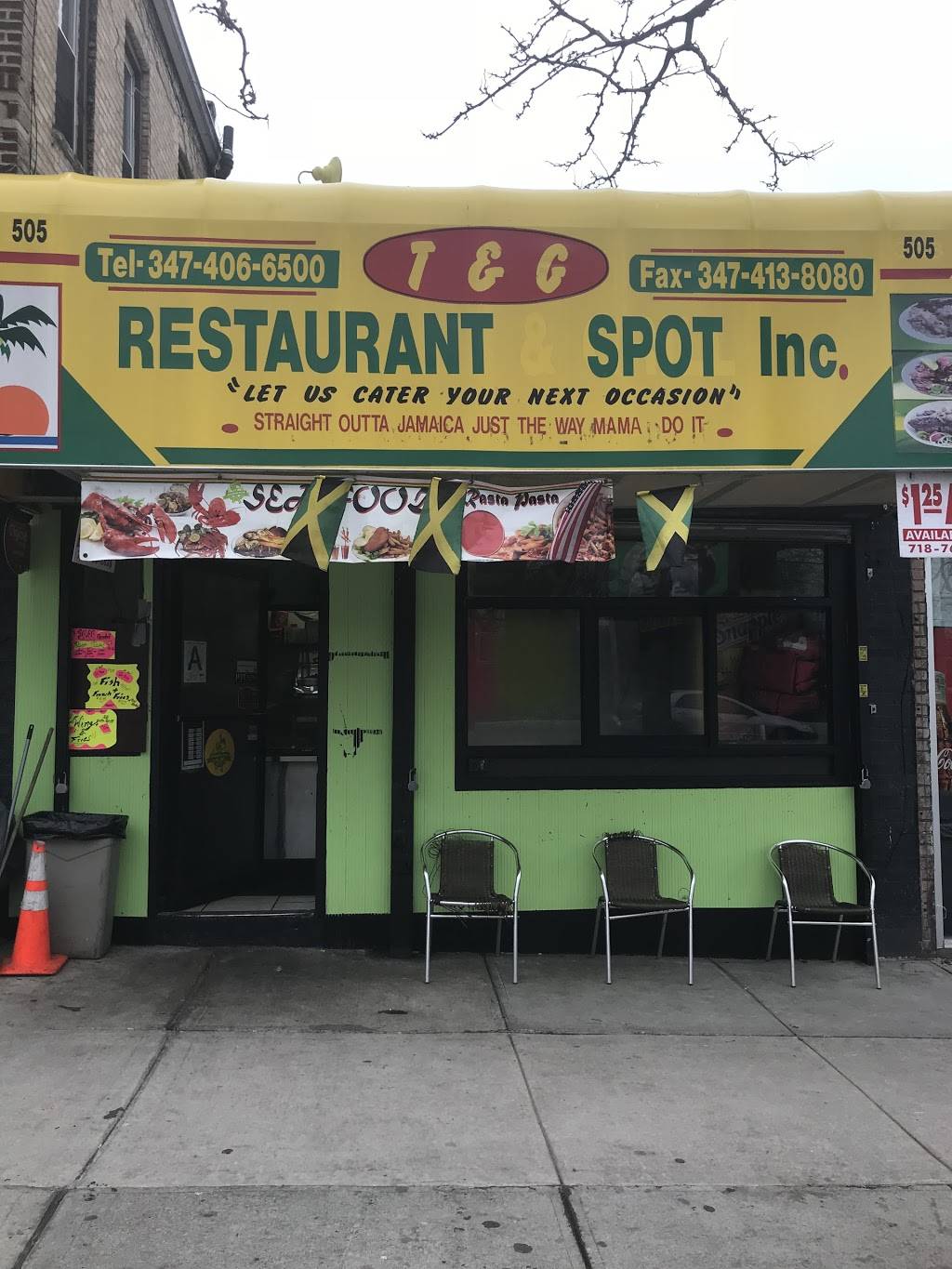 T & G | restaurant | 505 Albany Ave, Brooklyn, NY 11203, USA | 3474066500 OR +1 347-406-6500