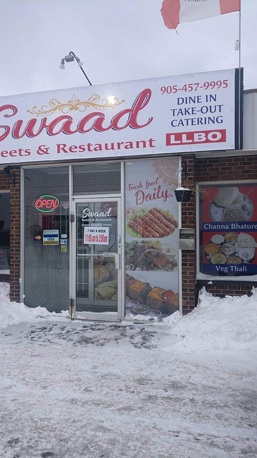 Swaad Sweets and Restaurant | restaurant | 26 Bramsteele Rd Unit-3, Brampton, ON L6W 3J9, Canada | 9054579995 OR +1 905-457-9995