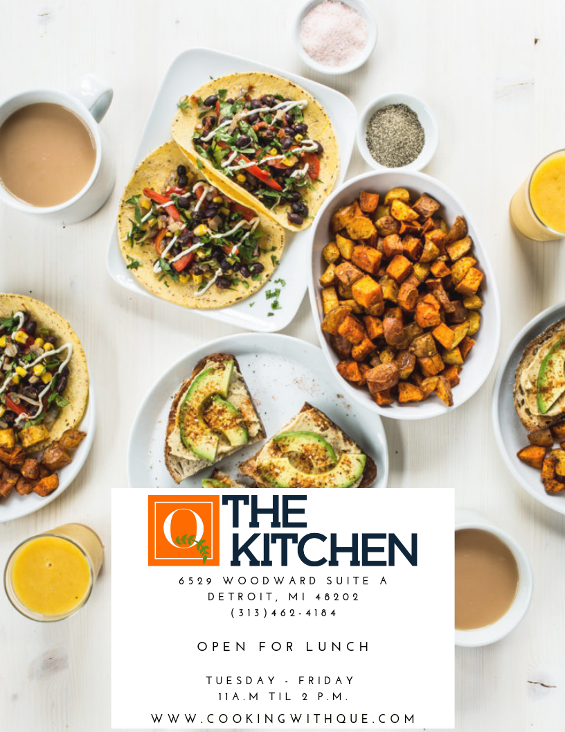 The Kitchen, by Cooking with Que | restaurant | 6529 Woodward Ave suite a, Detroit, MI 48202, USA | 3134624184 OR +1 313-462-4184