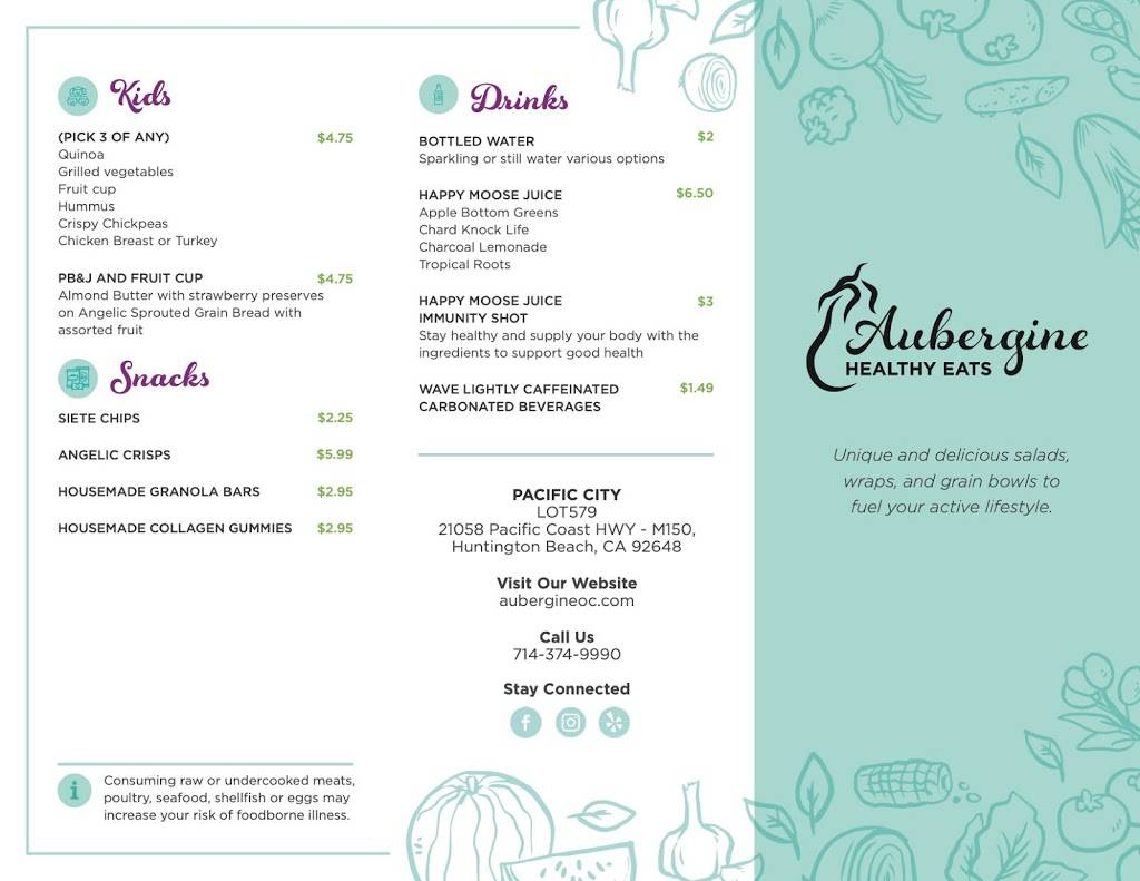 Aubergine | restaurant | 21058 Pacific Coast Hwy LOT579 - M150, Huntington Beach, CA 92648, USA | 7143749990 OR +1 714-374-9990