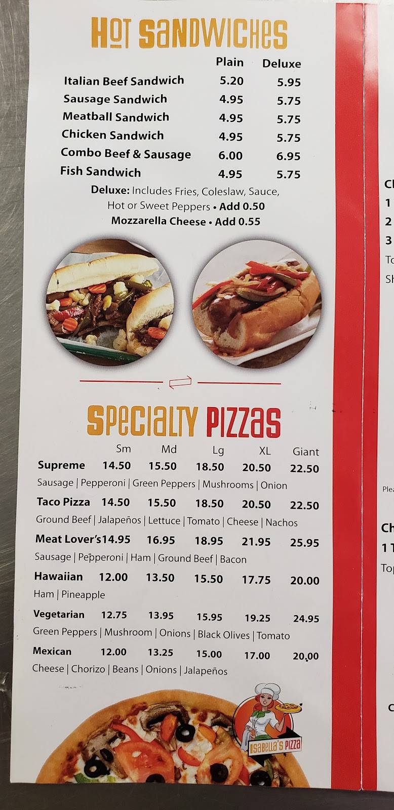 Isabellas Pizza | restaurant | 1932 Calumet Ave, Whiting, IN 46394, USA | 2196596500 OR +1 219-659-6500