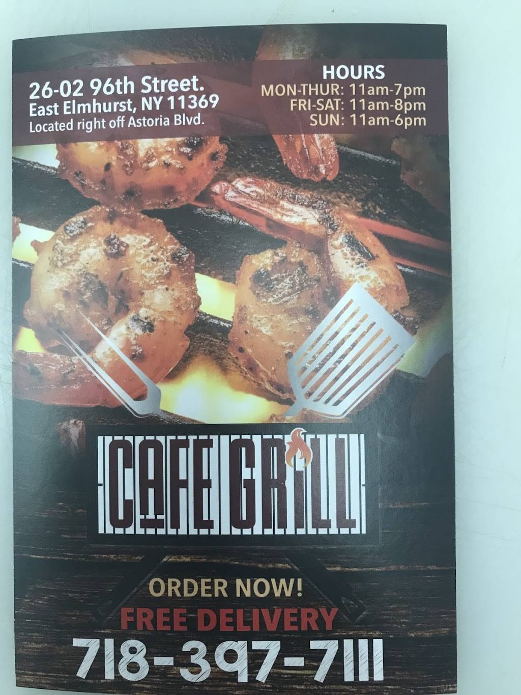 Cafe Grill | restaurant | 2602 96th St, East Elmhurst, NY 11369, USA | 7183977111 OR +1 718-397-7111