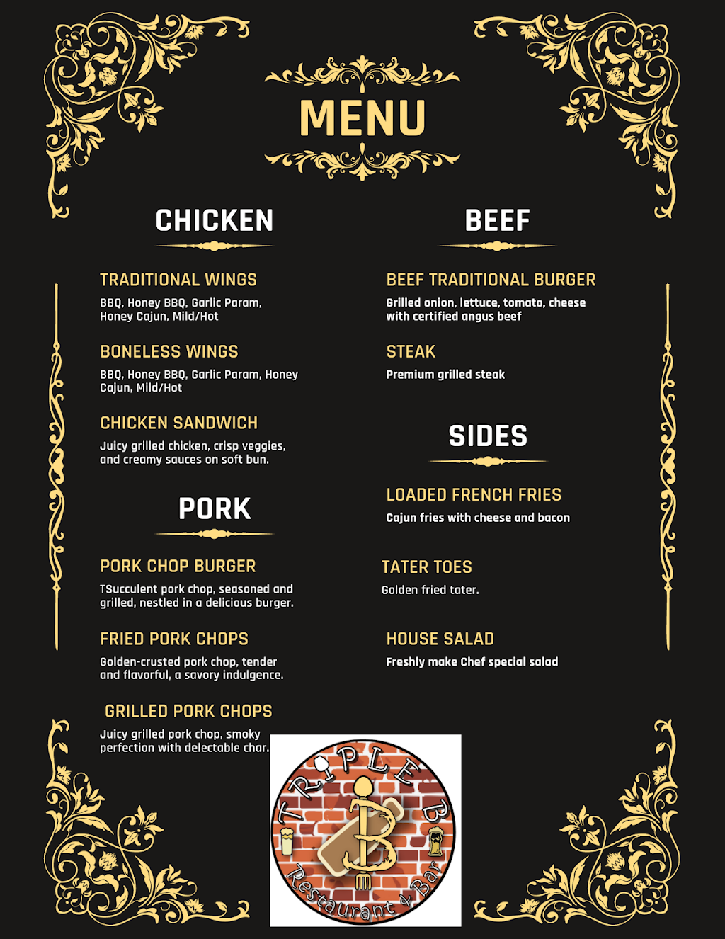 Triple B Restaurant & Bar | restaurant | 4401 Derry St, Harrisburg, PA 17111, USA | 7173787185 OR +1 717-378-7185