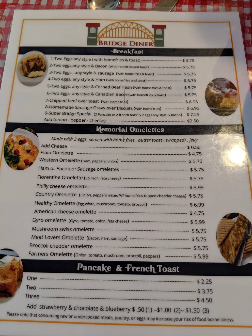 Bridge Diner | restaurant | 600 Bridge St, New Cumberland, PA 17070, USA | 7172168088 OR +1 717-216-8088