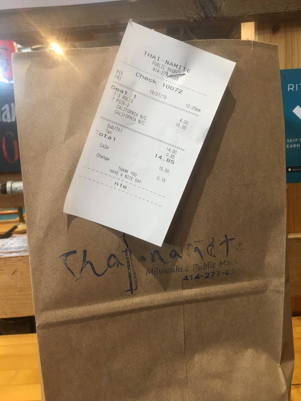 Thai-namite Milwaukee Public Market | restaurant | 400 N Water St, Milwaukee, WI 53202, USA | 4142778555 OR +1 414-277-8555