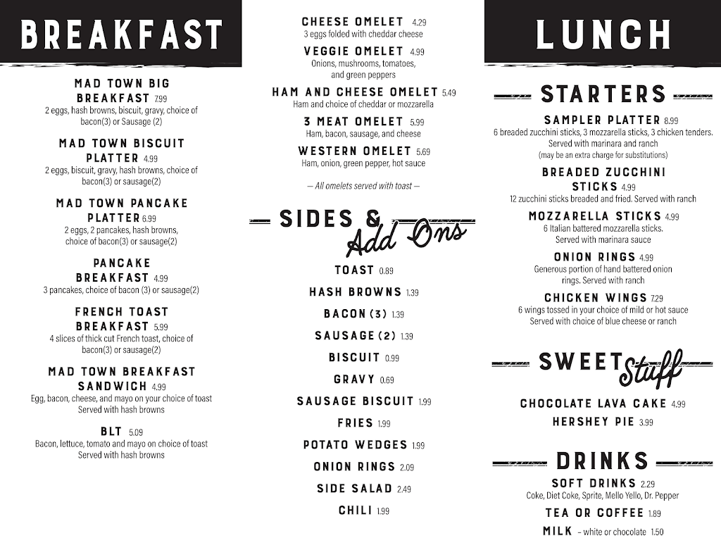 Madtown Grill | restaurant | 4915 New Hwy 68, Madisonville, TN 37354, USA | 4235459585 OR +1 423-545-9585