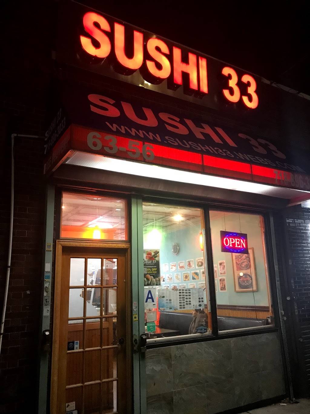Sushi 33 | restaurant | 63-56 Booth St, Rego Park, NY 11374, USA | 7188963033 OR +1 718-896-3033