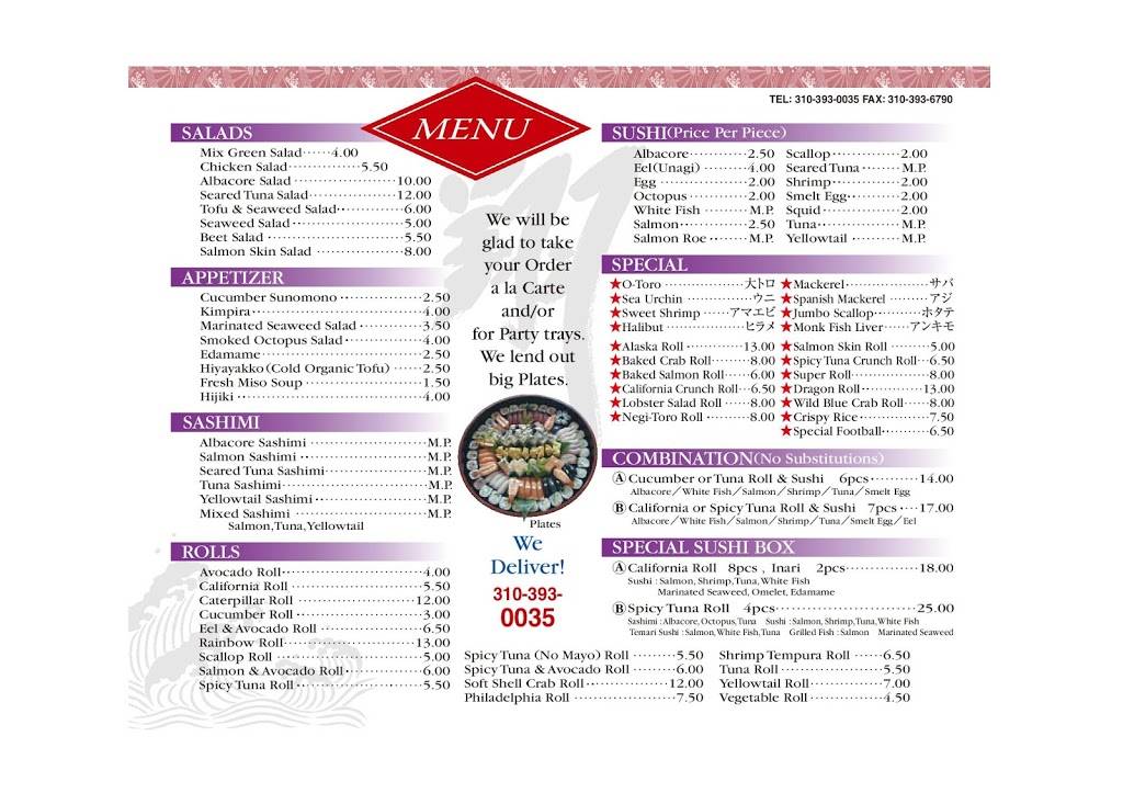 Sushi Sho | restaurant | 1303 Montana Ave, Santa Monica, CA 90403, USA | 3103930035 OR +1 310-393-0035