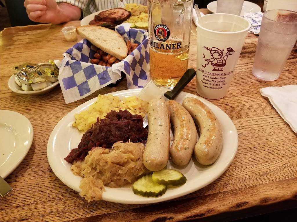Kubys Sausage House | restaurant | 6601 Snider Plaza, Dallas, TX 75205, USA | 2143632231 OR +1 214-363-2231