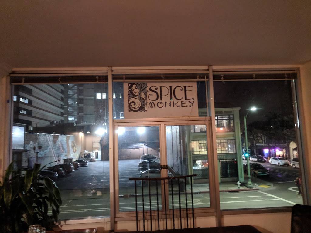 Spice Monkey Restaurant & Bar | restaurant | 1628 Webster St, Oakland, CA 94612, USA | 5102680170 OR +1 510-268-0170