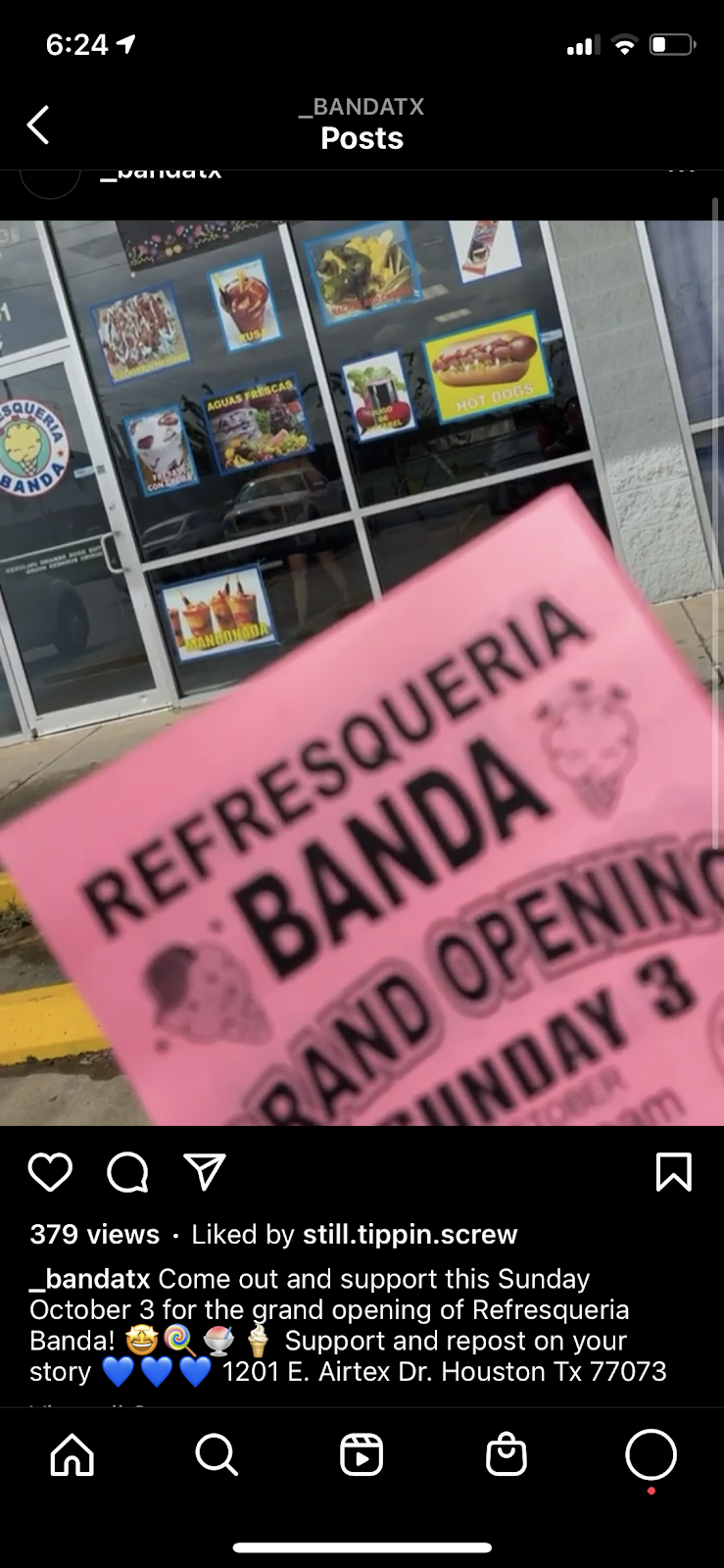 Refresqueria Banda | restaurant | 1201 E Airtex Dr, Houston, TX 77073, USA | 7134379090 OR +1 713-437-9090