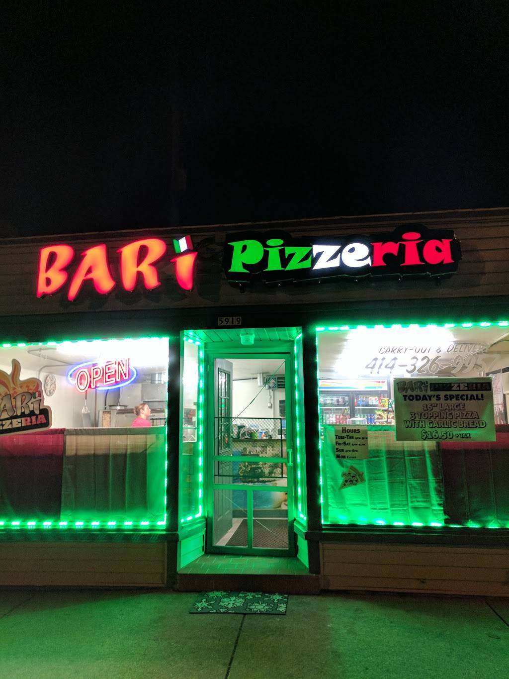 Bari Pizzeria | restaurant | 5919 W Burnham St, West Allis, WI 53219, USA | 4143269957 OR +1 414-326-9957