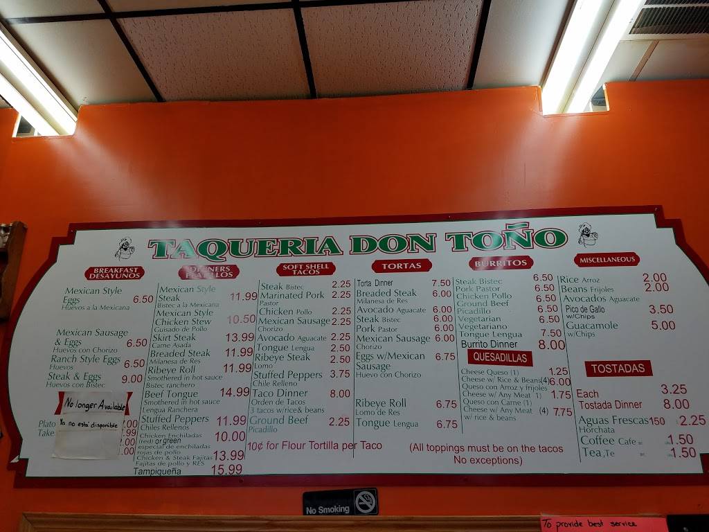 Don Toño Taqueria | restaurant | 8843 W 87th St, Hickory Hills, IL 60457, USA | 7082331730 OR +1 708-233-1730