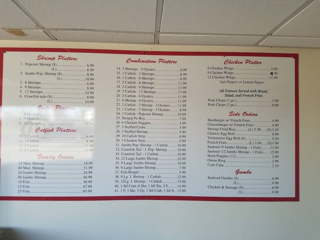 P & J Seafood | restaurant | 3301 Pure Atlantic Rd, Groves, TX 77619, USA | 4099625018 OR +1 409-962-5018