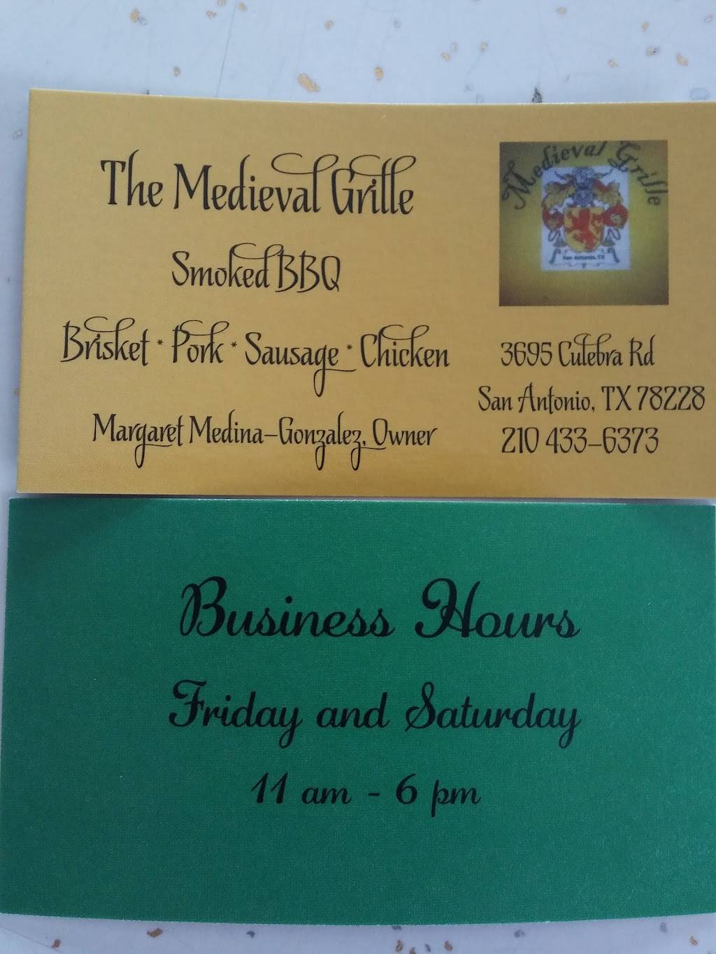 Medieval Grille | restaurant | 3695 Culebra Rd, San Antonio, TX 78228, USA | 2104336373 OR +1 210-433-6373