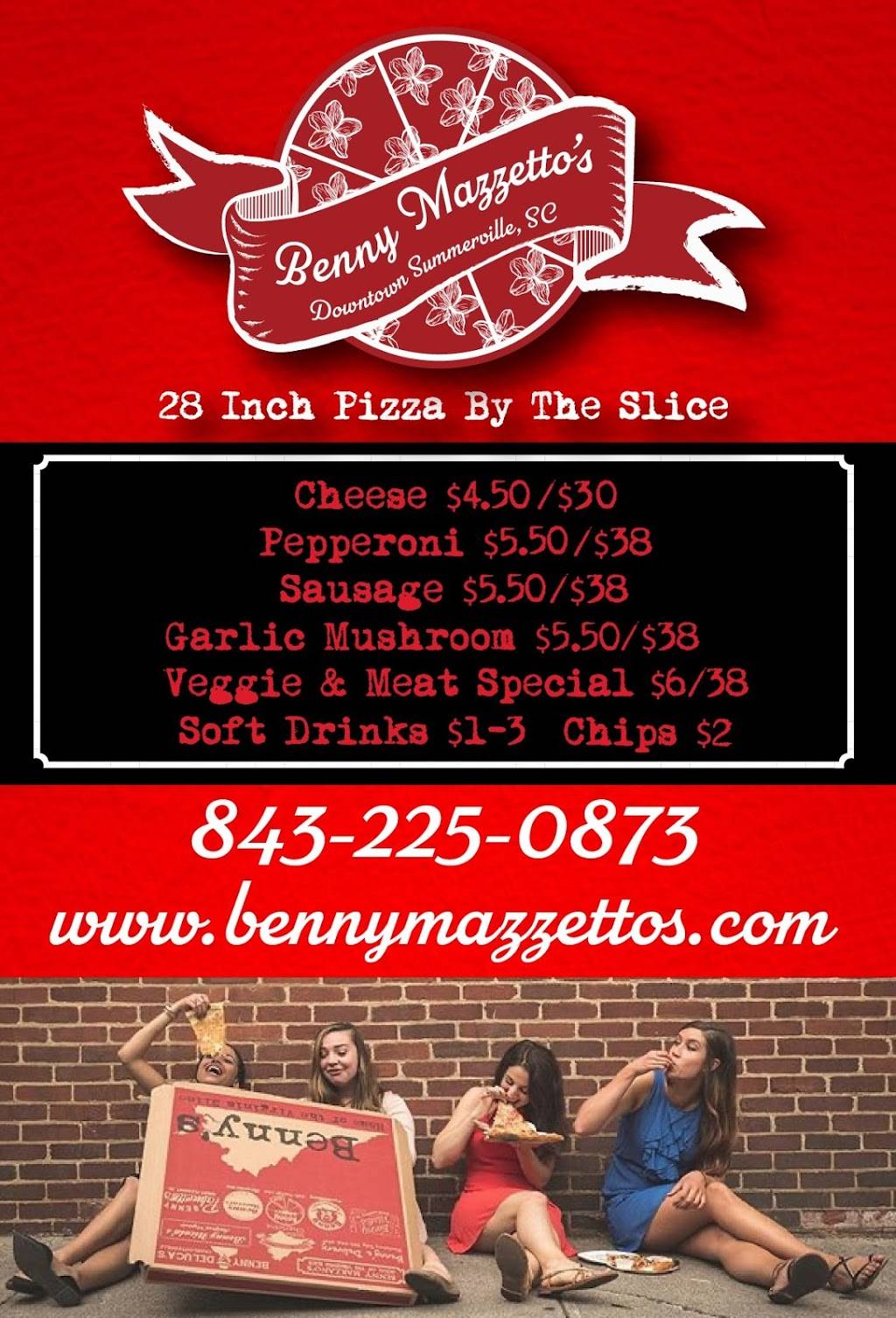 Benny Mazzettos | restaurant | 111 S Main St, Summerville, SC 29483, USA | 8432250873 OR +1 843-225-0873