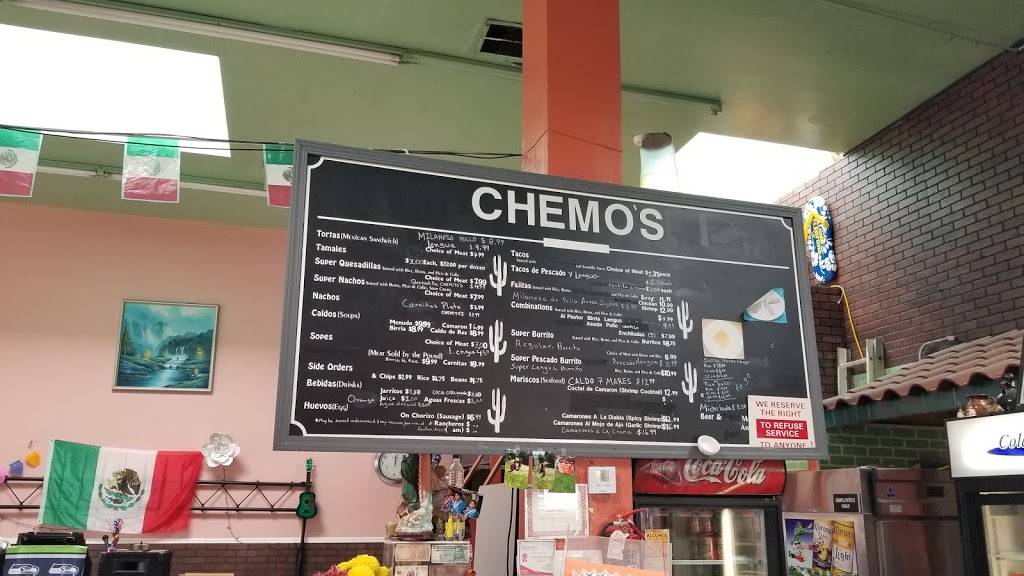 Chemos Mexican Restaurant | restaurant | 10230 16th Ave SW, Seattle, WA 98146, USA | 2067627333 OR +1 206-762-7333