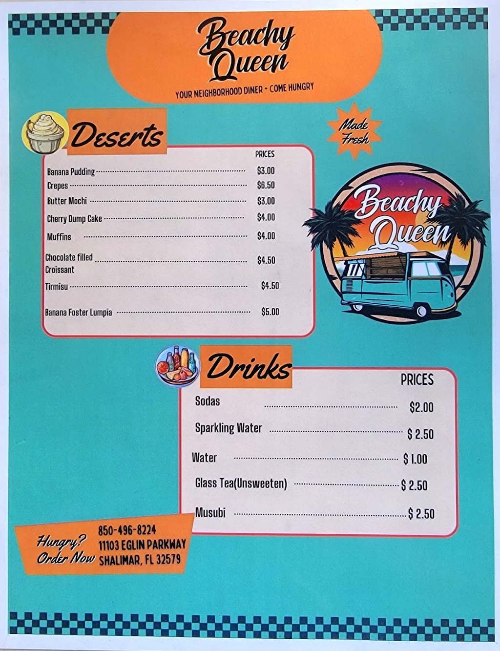 Beachy Queen Kitchen | restaurant | 1103 Eglin Pkwy, Shalimar, FL 32579, USA | 8509648192 OR +1 850-964-8192