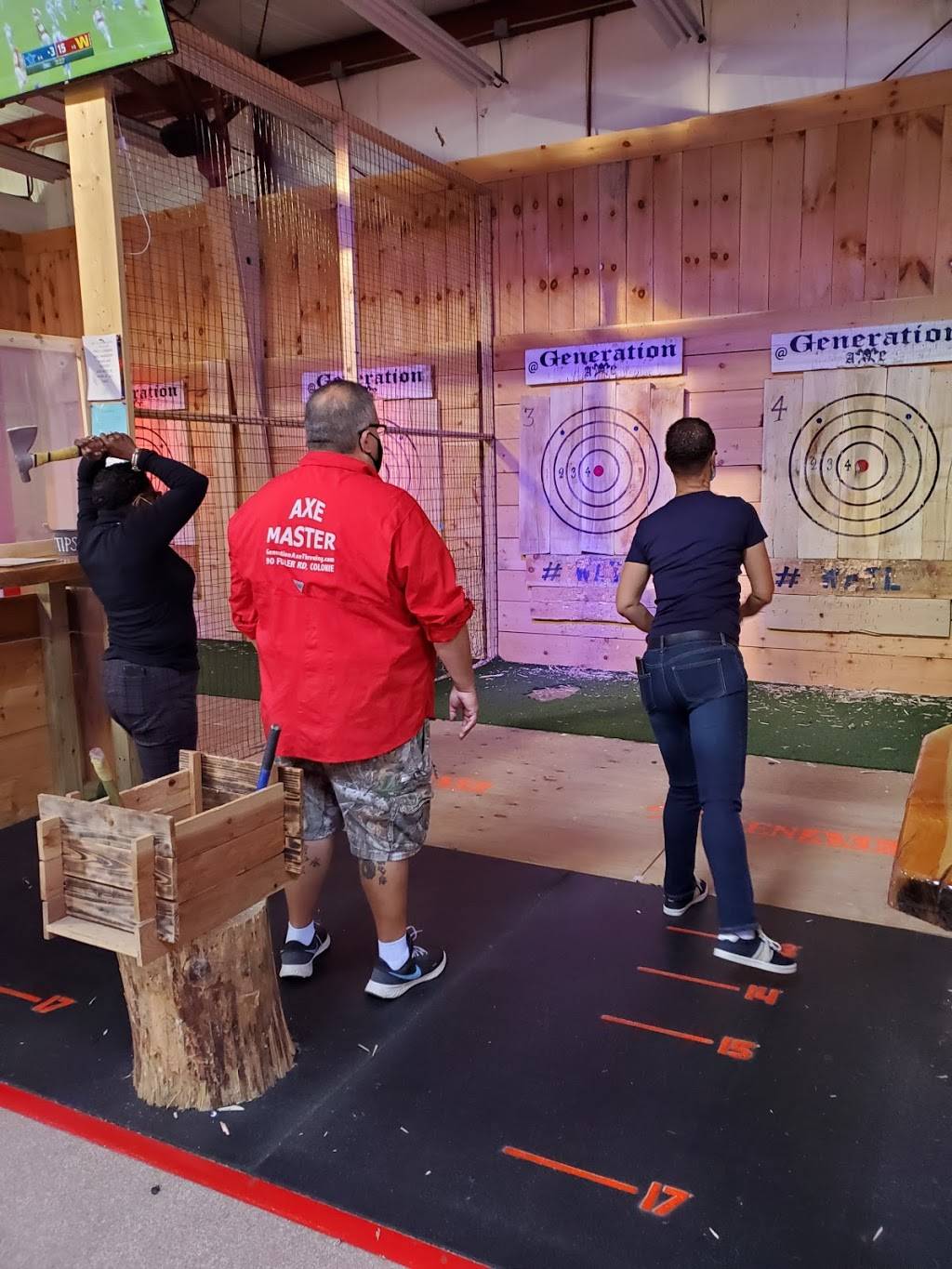 Generation Axe Throwing | restaurant | 90 Fuller Rd, Colonie, NY 12205, USA | 5187127070 OR +1 518-712-7070