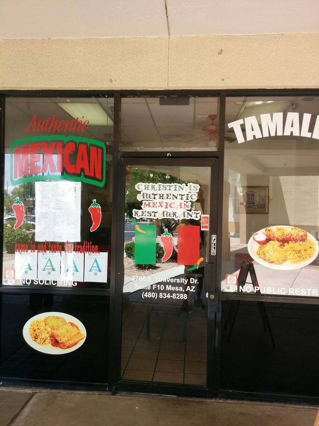 Christinas Authentic Mexican Food Restaurant | restaurant | 2706 E University Dr, Mesa, AZ 85213, USA | 4808348288 OR +1 480-834-8288
