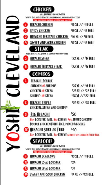 Yoshi Hibachi Grille Cleveland | restaurant | 13592 Euclid Ave, Cleveland, OH 44106, USA | 2165354476 OR +1 216-535-4476