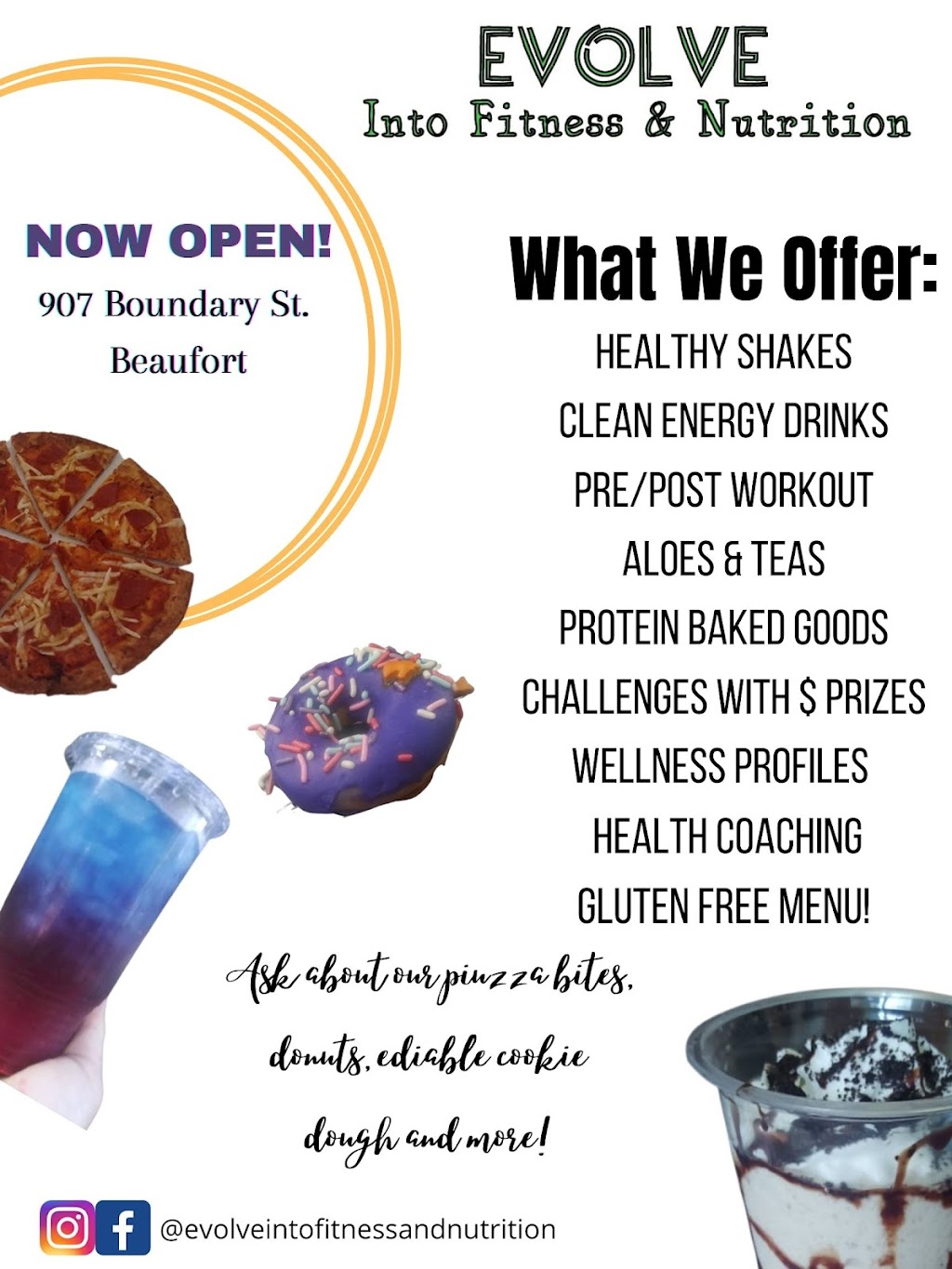 Evolve into Fitness & Nutrition | restaurant | 907 Boundary St, Beaufort, SC 29902, USA | 4842259042 OR +1 484-225-9042