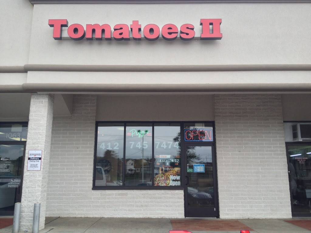 Tomatoes II Pizzeria | restaurant | 1069 Washington Ave, Carnegie, PA 15106, USA | 4127457474 OR +1 412-745-7474