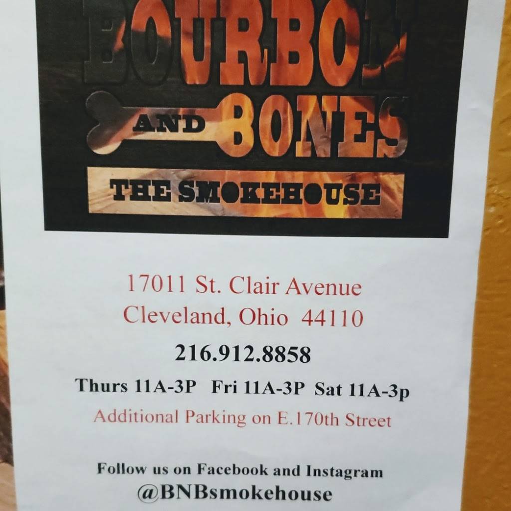 Bourbon and Bones The Smokehouse | restaurant | 17011 St Clair Ave, Cleveland, OH 44110, USA | 2169128858 OR +1 216-912-8858