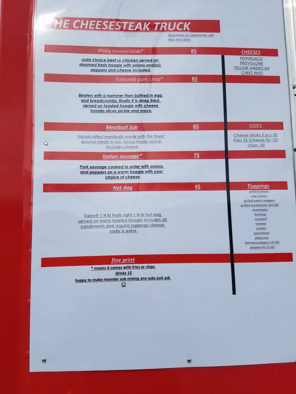 Jax Cheesesteak 2.0 | restaurant | 10143 Beach Blvd, Jacksonville, FL 32246, USA | 9042940055 OR +1 904-294-0055