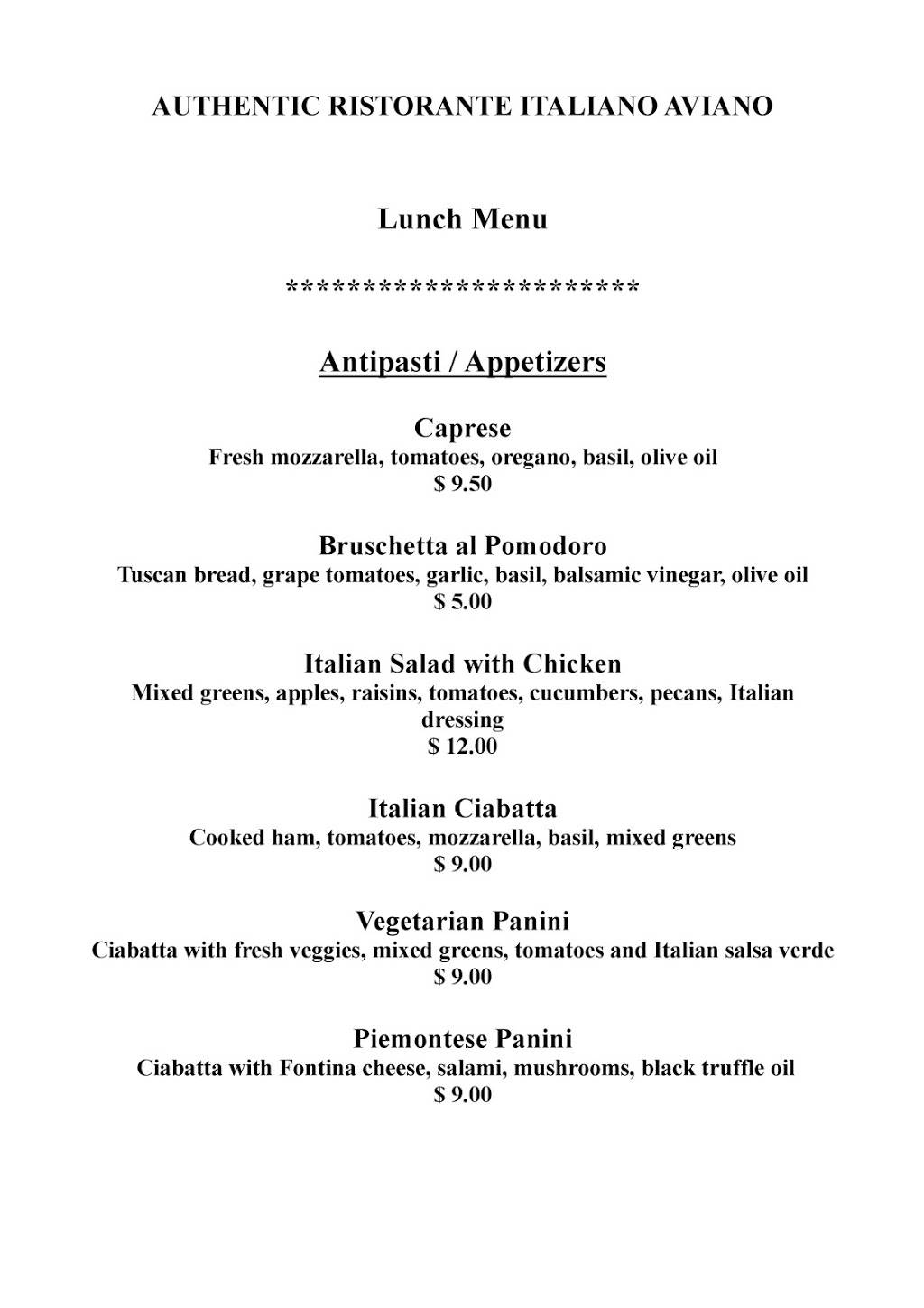 Avianos Italian Cuisine | restaurant | 3090 N Eastman Rd, Longview, TX 75605, USA | 8444284266 OR +1 844-428-4266