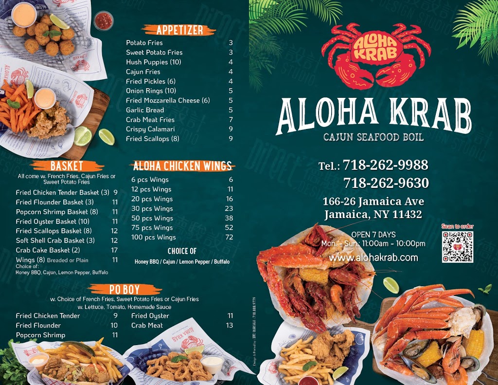 Aloha Krab Cajun Seafood | restaurant | 166-26 Jamaica Ave, Queens, NY 11432, USA | 7182629988 OR +1 718-262-9988