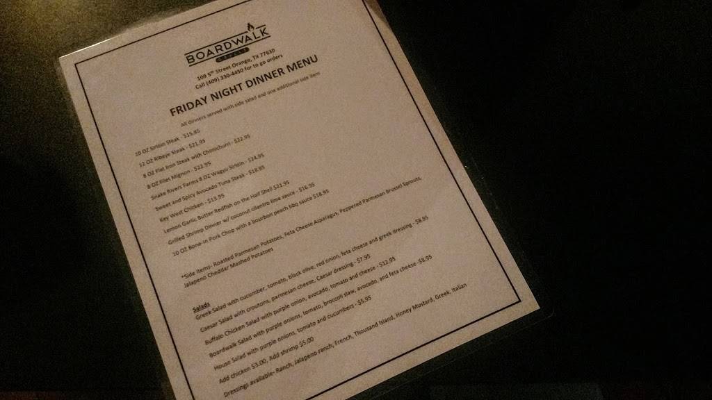 Boardwalk Grille | restaurant | 109 5th St, Orange, TX 77630, USA | 4093304450 OR +1 409-330-4450