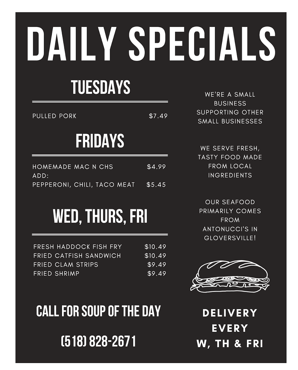 Morabitos Sub Shop & Deli | restaurant | 189 Healy Blvd, Hudson, NY 12534, USA | 5188282671 OR +1 518-828-2671