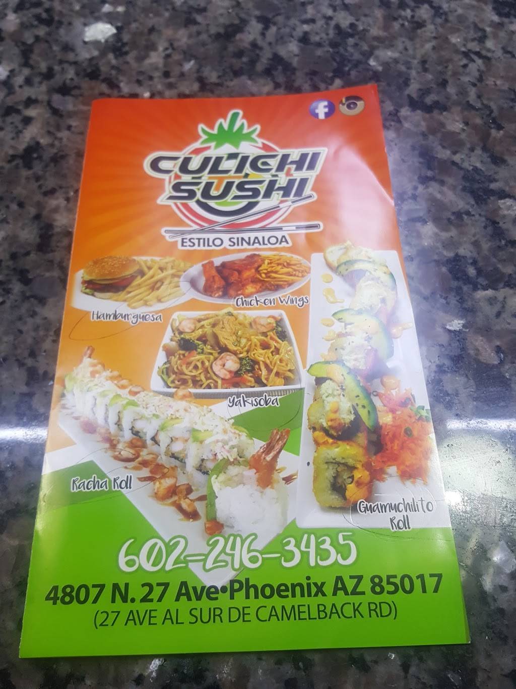 Culichi Sushi | restaurant | 4807 N 27th Ave, Phoenix, AZ 85017, USA | 6022463435 OR +1 602-246-3435