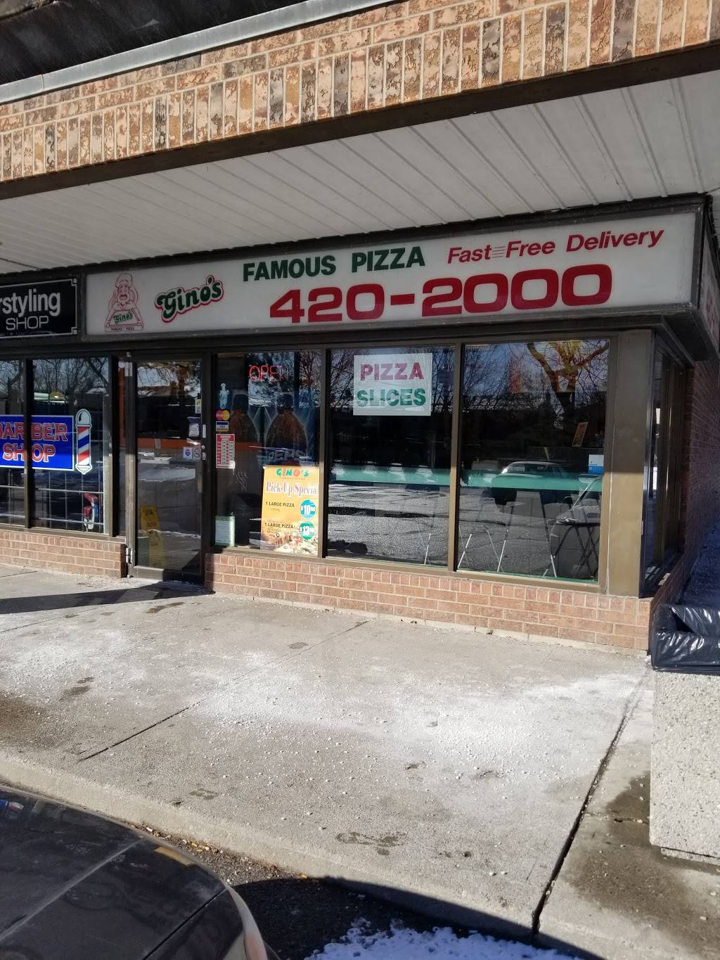 Ginos Famous Pizzaria | restaurant | 750 Oklahoma Dr, Pickering, ON L1W 3M7, Canada | 9054202000 OR +1 905-420-2000