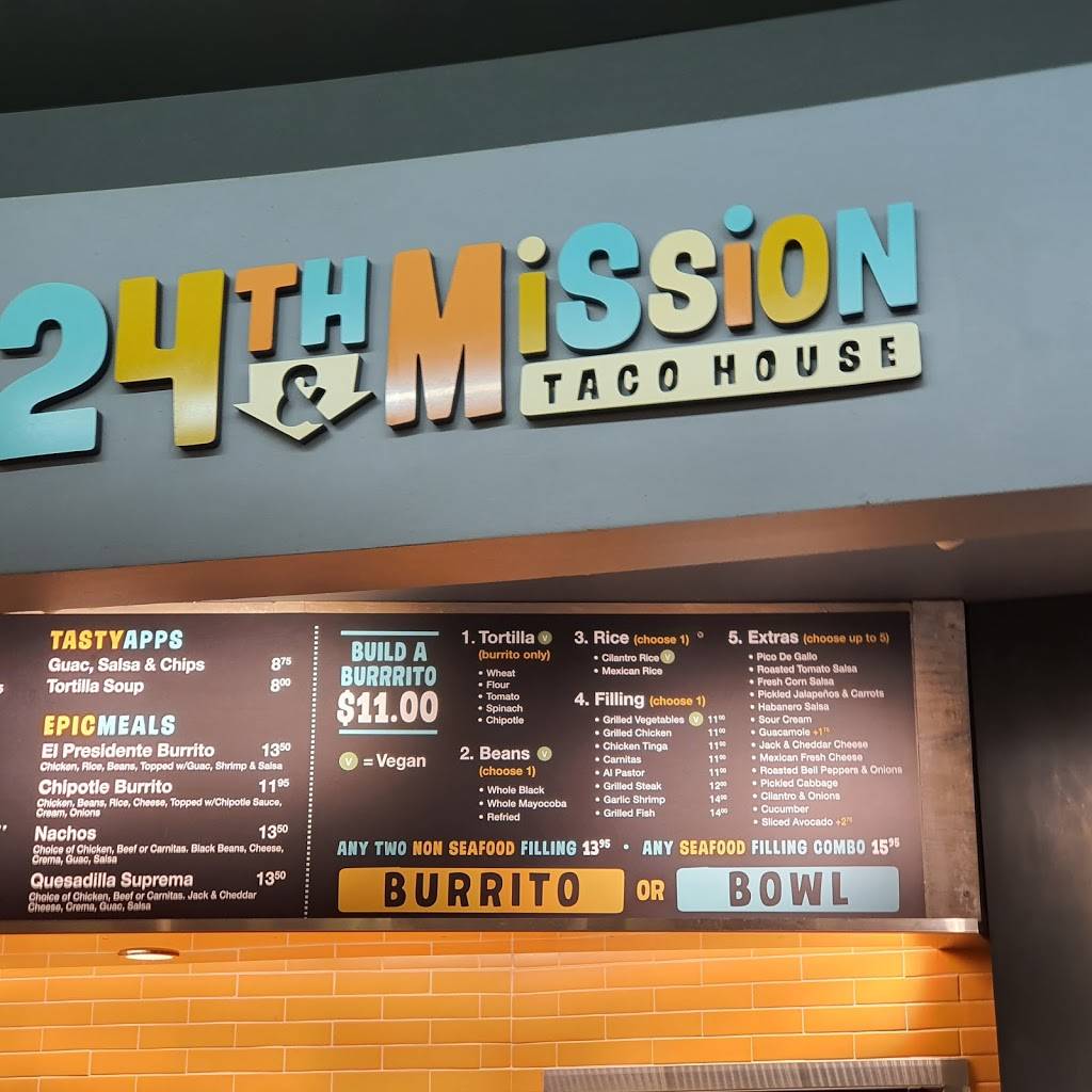 24th & Mission Taco House | restaurant | International Terminal Main Hall Food Court (near Pre-Security, Boarding Area G, San Francisco, CA 94128, USA | 6506449300 OR +1 650-644-9300