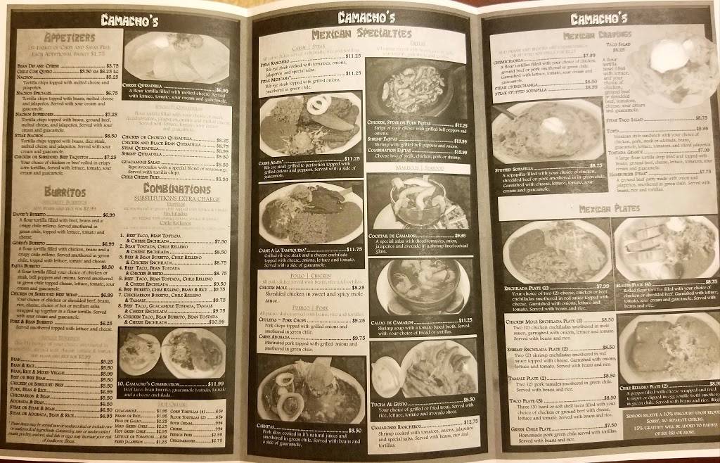 Camachos Mexican Restaurant | restaurant | 201 S Elm Ave, Eaton, CO 80615, USA | 9704548839 OR +1 970-454-8839