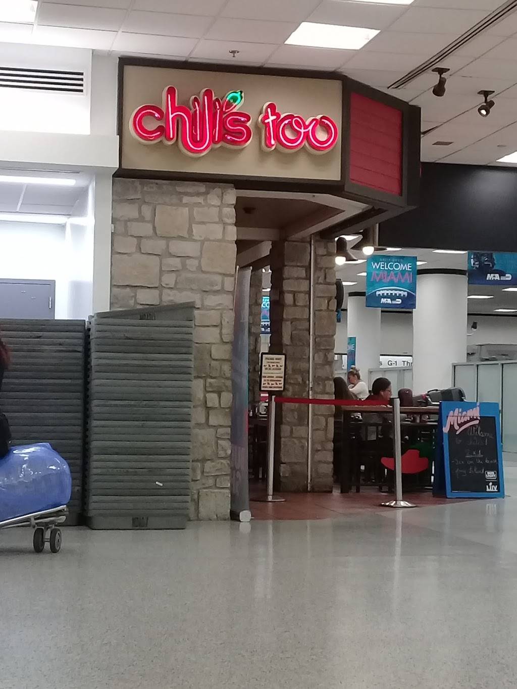 Chilis Grill & Bar | restaurant | Miami International Airport Concourse G Terminal, 4200 NW 36th St 2nd Level, Miami, FL 33122, USA | 3058694830 OR +1 305-869-4830
