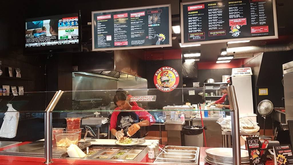 Fat Bastard Burrito | restaurant | 126 Atlantic Ave, Toronto, ON M6K 1Y2, Canada | 6477485550 OR +1 647-748-5550