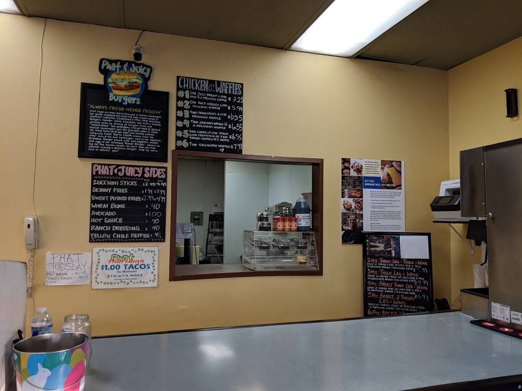 Phat & Juicy Burgers | restaurant | 1580 Centinela Ave #4, Inglewood, CA 90302, USA | 3106734003 OR +1 310-673-4003