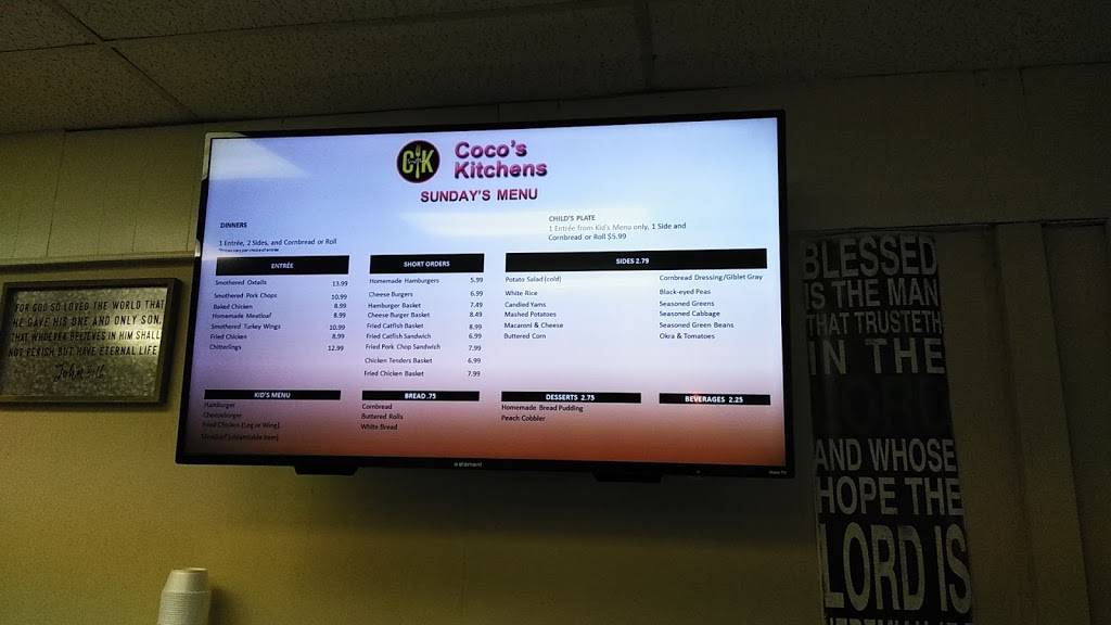 Cocos Soulfood | restaurant | 12611 Woodforest Blvd, Houston, TX 77015, USA | 7134532626 OR +1 713-453-2626