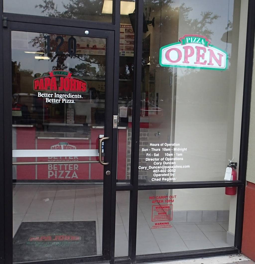 Papa Johns Pizza | restaurant | 1016 Lockwood Blvd Ste 120, Oviedo, FL 32765, USA | 4073667272 OR +1 407-366-7272