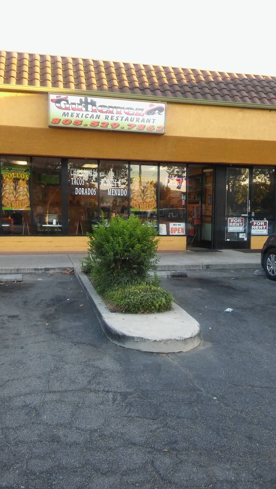 Gutierrez Mexican Restaurant | restaurant | 304 304 West Los Angeles Avenue, Moorpark, CA 93021, USA | 8055297862 OR +1 805-529-7862