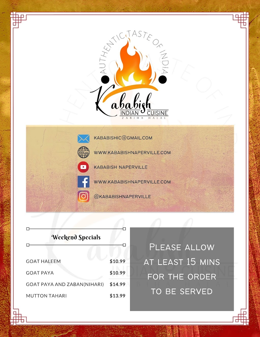 Kababish Indian Cuisine | restaurant | 2735 Hassert Blvd Suite 143, Naperville, IL 60564, USA | 3314724151 OR +1 331-472-4151