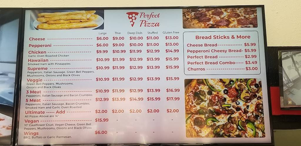 Perfect Pizza | restaurant | 16477 Bernardo Center Dr, San Diego, CA 92128, USA | 8585246568 OR +1 858-524-6568