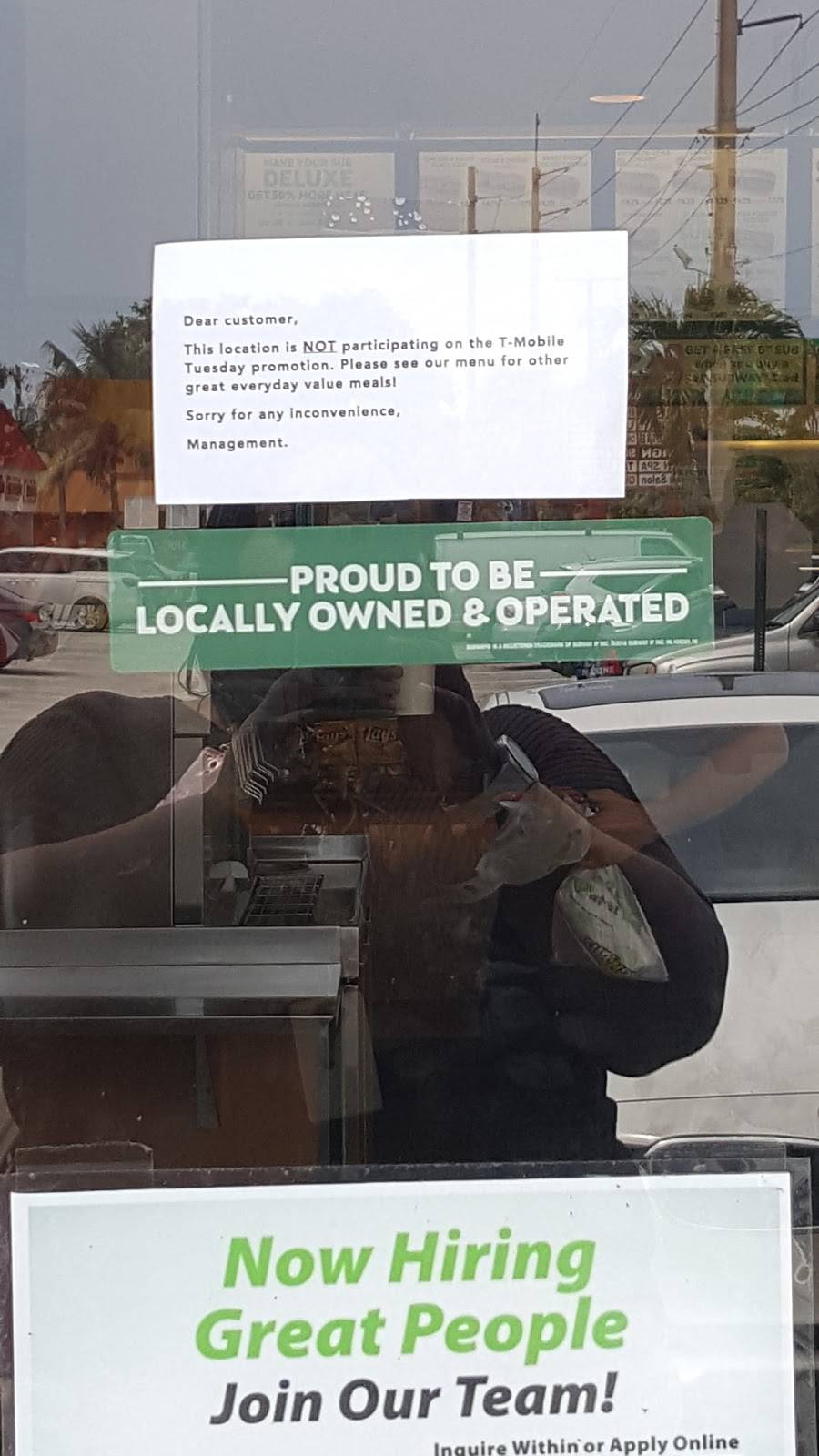 Subway Restaurants | restaurant | 2850 Stirling Rd Suites A-B, Hollywood, FL 33020, USA | 9543811244 OR +1 954-381-1244